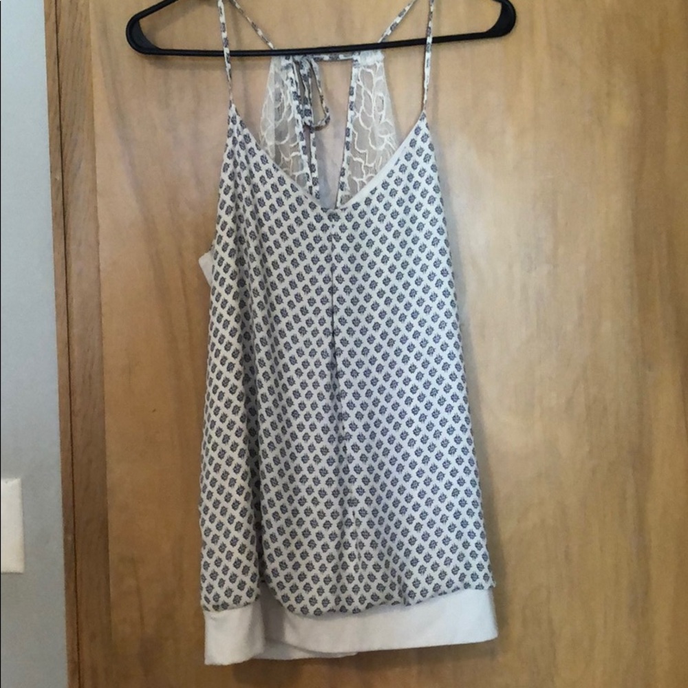 Maurice’s medium patterned white tank top